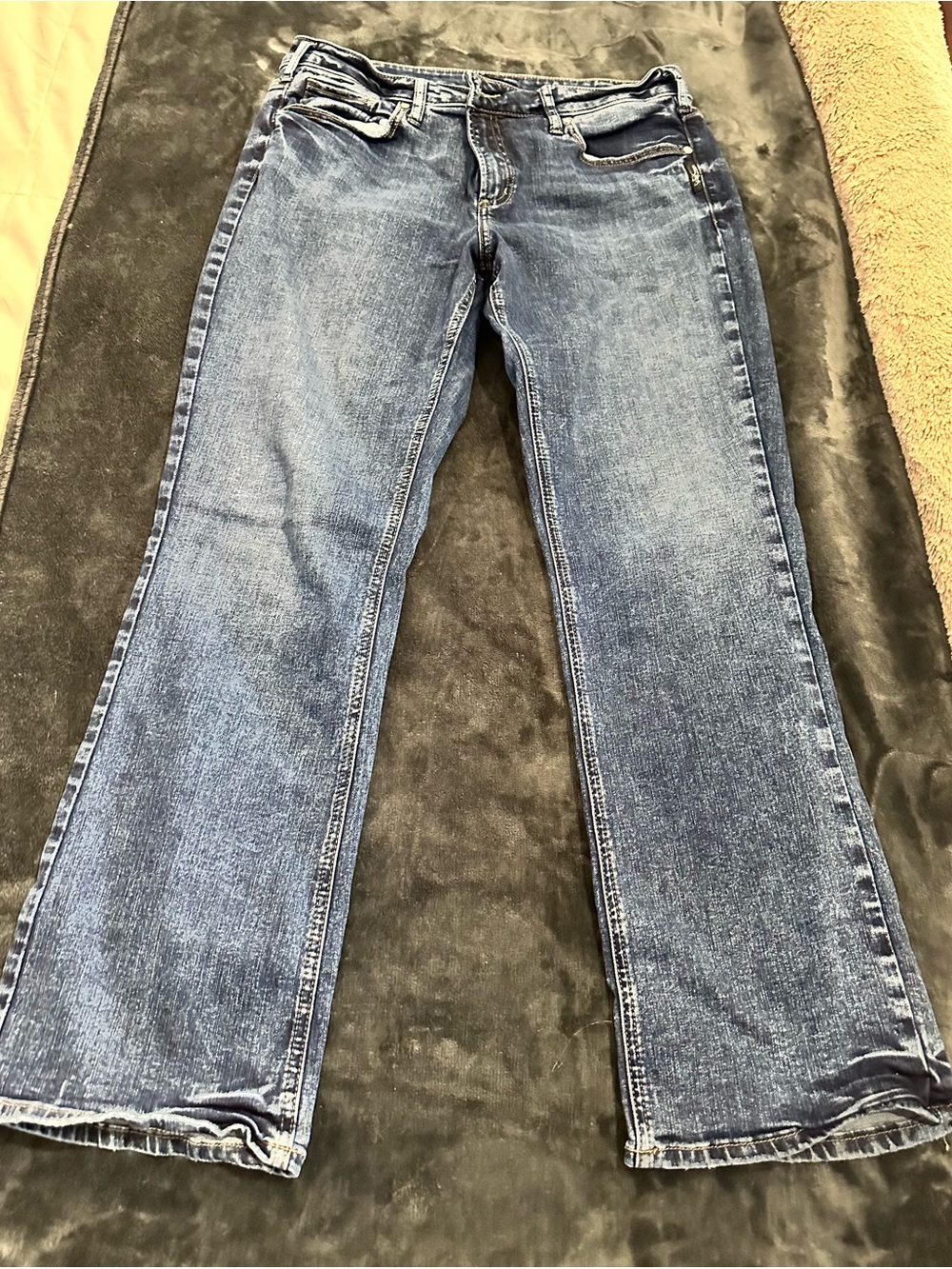 Silver Elyse Slim Boot-Cut Blue Jeans